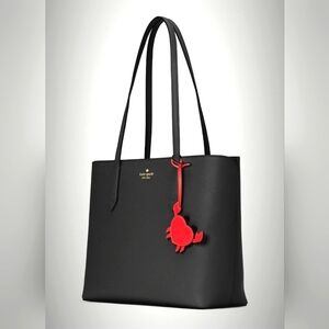 Kate Spade MARLEE Black Tote Bag,Red Crab Hangtag, NWOT